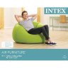 Надувное кресло INTEX 68569, флок, 107×104×69 см, жёлтый